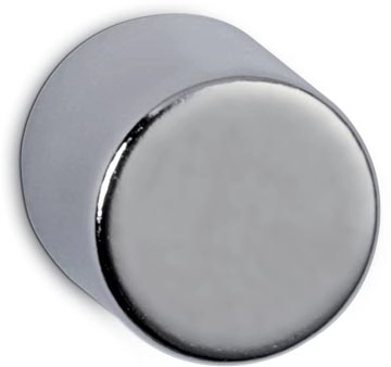 Een MAUL neodymium cylinder magneet, ft 10x10x10 mm, trekkracht 4kg blister 4 voor glas-, whitebord koop je bij Muys Kantoor & Kado