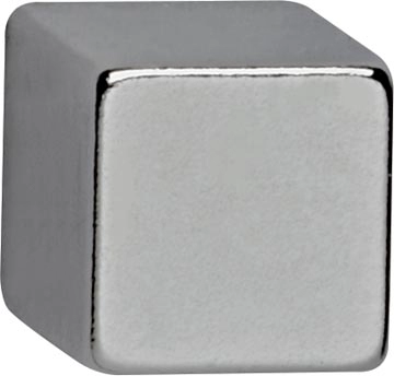 Een MAUL neodymium kubusmagneet 10 x 10 x 10 mm, trekkracht 3,8 kg, voor glas- en whitebord, blister van 4 st koop je bij best4office