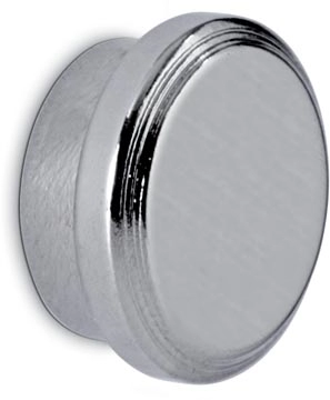 Een MAUL neodymium schijfmagneet, 16 mm, trekkracht 5 kg, voor glas- en whitebord, zilver, blister van 1 stuk koop je bij best4office