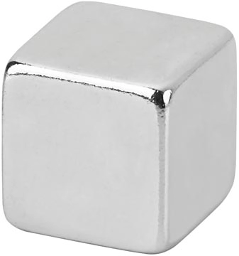 Een Maul neodymium kubusmagneet, ft 10 x 10 x 10 mm, zilver, voor glas- en whitebord, blister van 10 stuks koop je bij best4office