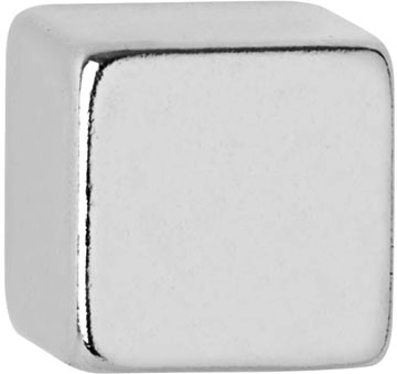 Een Maul neodymium kubusmagneet, ft 10 x 10 x 10 mm, zilver, voor glas- en whitebord, blister van 10 stuks koop je bij best4office