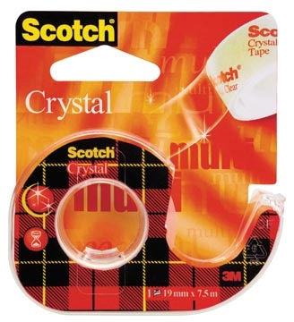 Een Scotch Plakband Crystal ft 19 mm x 7,5 m, blister met 1 afroller met 1 rolletje koop je bij best4office