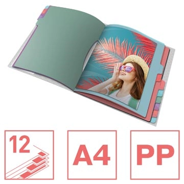 Een Esselte Colour'Breeze sorteermap, PP, ft A4, 12 tabs, assorti koop je bij best4office