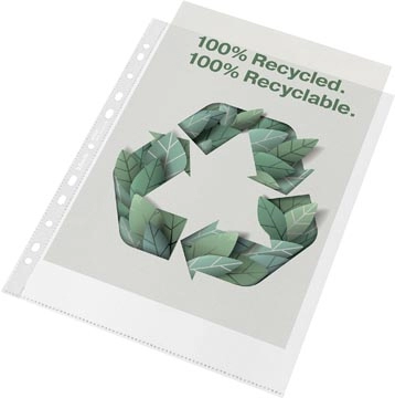 Een Esselte premium geperforeerde showtas, 100 % gerecycleerd, ft A4 maxi, 100 micron, pak van 100 stuks koop je bij best4office