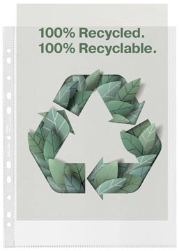 Een Esselte premium geperforeerde showtas, 100 % gerecycleerd, ft A4 maxi, 100 micron, pak van 100 stuks koop je bij best4office