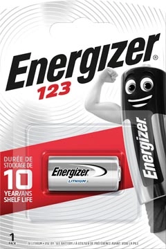 Een Energizer batterij Photo Lithium 123, op blister koop je bij Muys Kantoor & Kado