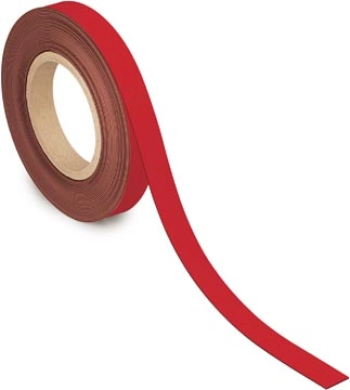 Een MAUL magnetisch etiketband beschrijf- en wisbaar, 10mtx20mm, rood koop je bij best4office