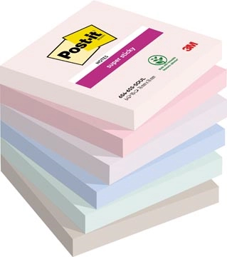 Een Post-it Super Sticky notes Soulful, 90 vel, ft 76 x 76 mm, geassorteerde kleuren, pak van 6 blokken koop je bij best4office