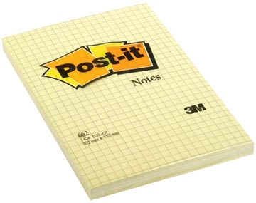 Een Post-it Notes, ft 102 x 152 mm, geel, geruit, blok van 100 vel koop je bij Muys Kantoor & Kado