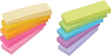 Een Post-It notes markers, 50 blaadjes, pak van 10 blokken, geassorteerde kleuren koop je bij Muys Kantoor & Kado