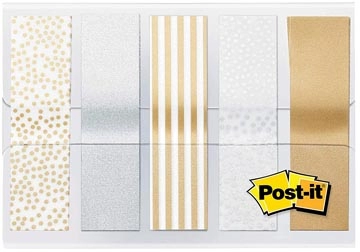 Een Post-it Index, Metallic Collection, ft 11,9 mm x 43,2mm, 5 x 20 stuks koop je bij Muys Kantoor & Kado