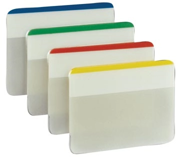 Een Post-it Index Strong, ft 50,8 x 38 mm, voor ordners, set van 24 tabs, 4 kleuren, 6 tabs per kleur koop je bij best4office