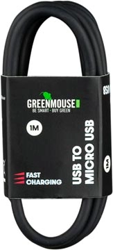 Een Greenmouse kabel, USB-A naar micro-USB, 1 m, zwart koop je bij best4office