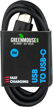 Een Greenmouse kabel, USB-A naar USB-C, 1 m, zwart koop je bij best4office