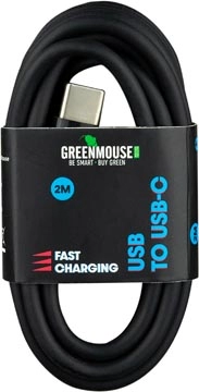 Een Greenmouse kabel, USB-A naar USB-C, 2 m, zwart koop je bij best4office