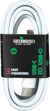 Een Greenmouse kabel, USB-C naar USB-C, 2 m, wit koop je bij best4office