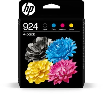 Een HP inktcartridge 924, 400 - 500 pagina's, OEM 6C3Z1NE, 4 kleuren koop je bij Muys Kantoor & Kado