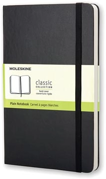 Een Moleskine notitieboek, ft 9 x 14 cm, effen, harde cover, 192 bladzijden, zwart koop je bij Muys Kantoor & Kado