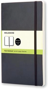 Een Moleskine notitieboek, ft 13 x 21 cm, effen, soepele cover, 192 bladzijden, zwart koop je bij Muys Kantoor & Kado