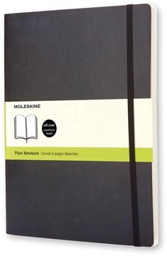 Een Moleskine notitieboek, ft 19 x 25 cm, effen, soepele cover, 192 blad, zwart koop je bij Muys Kantoor & Kado