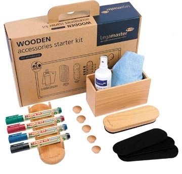 Een Legamaster WOODEN starterkit voor whiteboards, doos koop je bij best4office