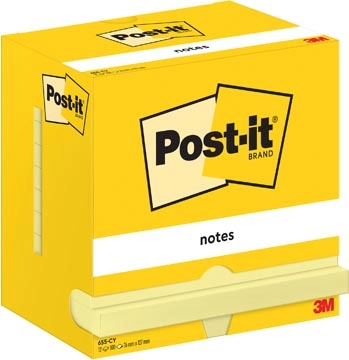 Een Post-It Notes, 100 vel, ft 76 x 127 mm, geel, pak van 12 blokken koop je bij Muys Kantoor & Kado