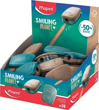 Een Maped Smiling Planet potloodslijper Pulse, 1-gaats, display van 28 stuks koop je bij best4office