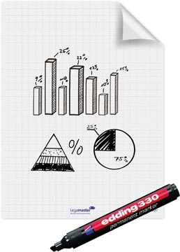 Een Legamaster Magic-Chart flipchart folie, ft 60 x 80 cm, wit, geruit, rol van 25 vel koop je bij best4office