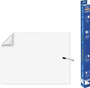 Een Legamaster Magic-Chart whiteboard folie, ft 90 x 120 cm, wit, effen, rol van 15 vel koop je bij best4office