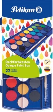 Een Pelikan verfdoos plakkaatverf Paintbox 22 napjes koop je bij best4office