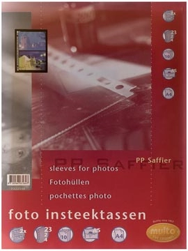 Een Multo geperforeerde showtas voor foto's ft A5, 2 vakken, pak van 10 stuks koop je bij best4office