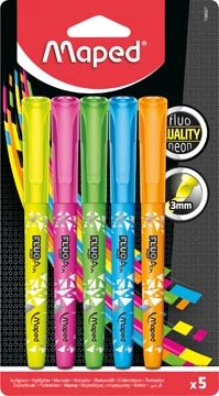 Een Maped markeerstift Fluo Pen, blister met 5 stuks koop je bij best4office