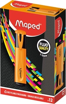 Een Maped markeerstift Fluo'Peps Classic oranje koop je bij best4office