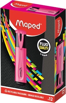 Een Maped markeerstift Fluo'Peps Classic roze koop je bij best4office