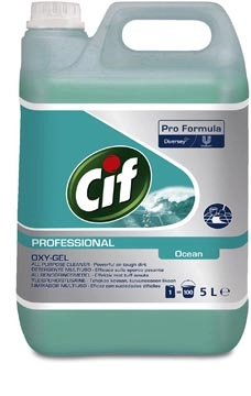 Een Cif allesreiniger oceaan, fles van 5 liter koop je bij Muys Kantoor & Kado