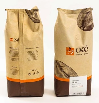 Een Oké koffiebonen, zak van 1 kg, Espresso Select koop je bij Muys Kantoor & Kado