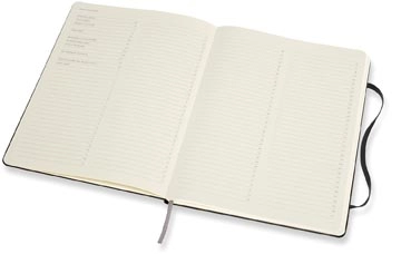 Een Moleskine notitieboek professional, ft 19 x 25 cm, gelijnd, harde cover, 189 blad, zwart koop je bij Muys Kantoor & Kado