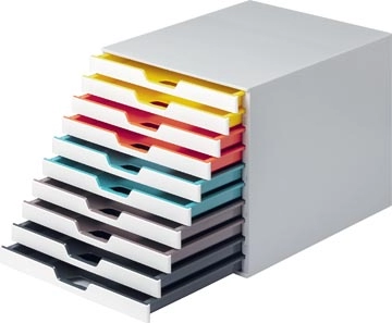 Een Durable Ladeblok Varicolor, 10 laden, wit meubel koop je bij best4office