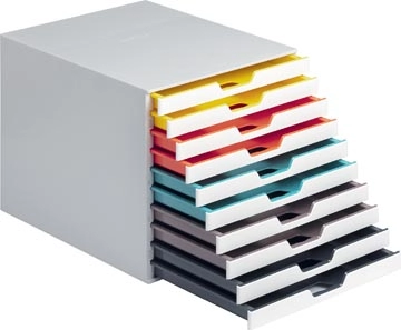 Een Durable Ladeblok Varicolor, 10 laden, wit meubel koop je bij best4office