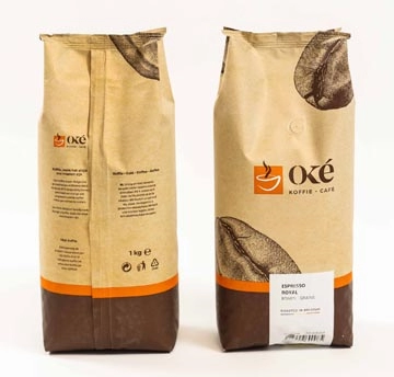 Een Oké koffiebonen, zak van 1 kg, Espresso Royal koop je bij Muys Kantoor & Kado