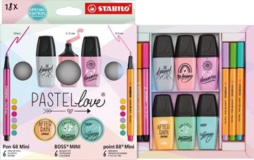 Een STABILO Pastellove set, koffertje van 18 stuks koop je bij Muys Kantoor & Kado