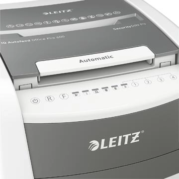 Een Leitz IQ Autofeed office pro 600 papiervernietiger P4 koop je bij Muys Kantoor & Kado