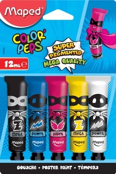 Een Maped plakkaatverf Color'Peps, 12 ml, 5 tubes op blister koop je bij best4office