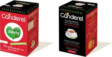 Een Canderel Stevia 250 sticks, 250 X 1,1 gr stick koop je bij Muys Kantoor & Kado