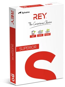 Een Rey Superior Document printpapier ft A4, 80 g, pak van 500 vel koop je bij Muys Kantoor & Kado