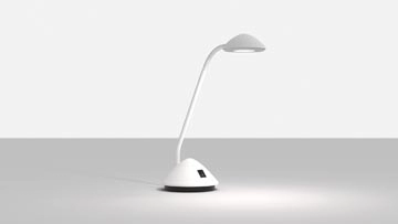 Een MAULarc bureaulamp, LED, op voet, wit koop je bij Muys Kantoor & Kado