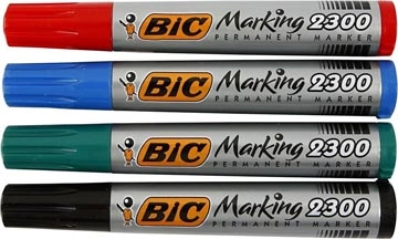 Een Bic permanent marker Marking 2300 ECOlutions, doos van 4 stuks, assorti koop je bij Muys Kantoor & Kado