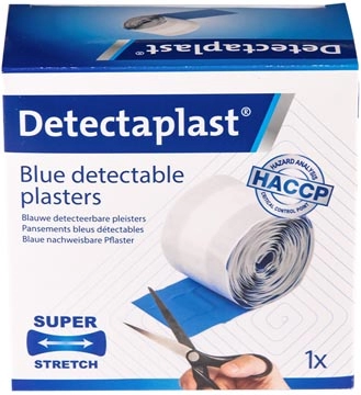 Een Detectaplast Elastic textielpleister, ft 6 cm x 5 m, op rol koop je bij Muys Kantoor & Kado