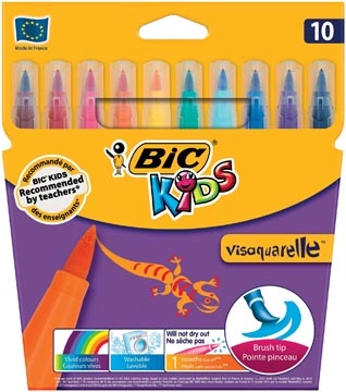 Een Bic Kids penseelstift Visaquarelle, etui van 10 stuks koop je bij best4office