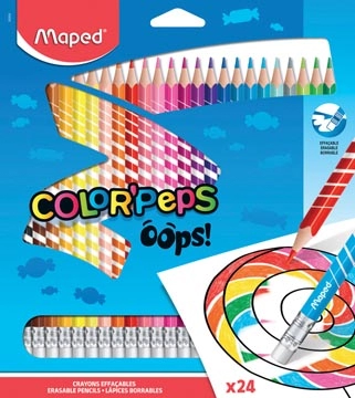 Een Maped kleurpotlood Color'Peps Oops, 24 potloden in een kartonnen etui koop je bij best4office